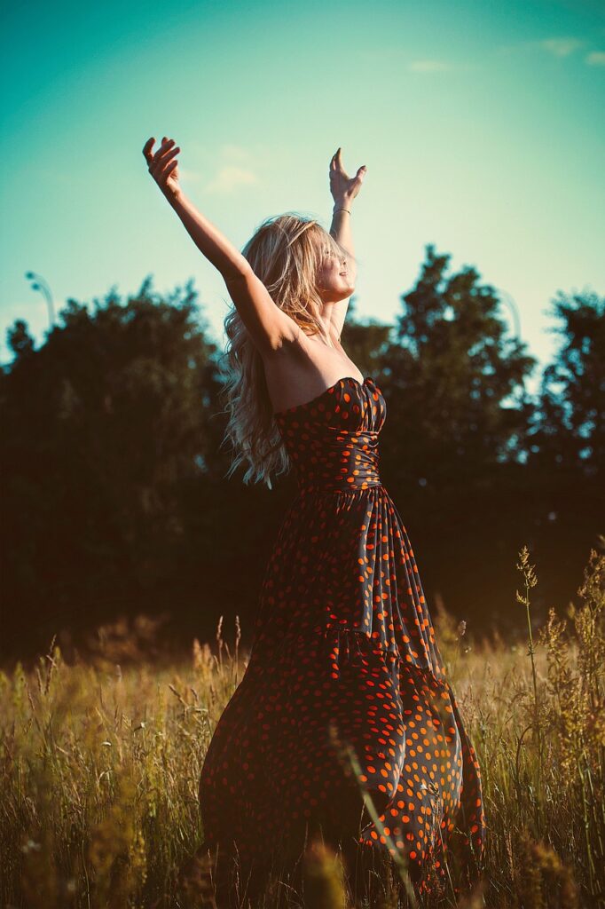 freedom, girl, dress